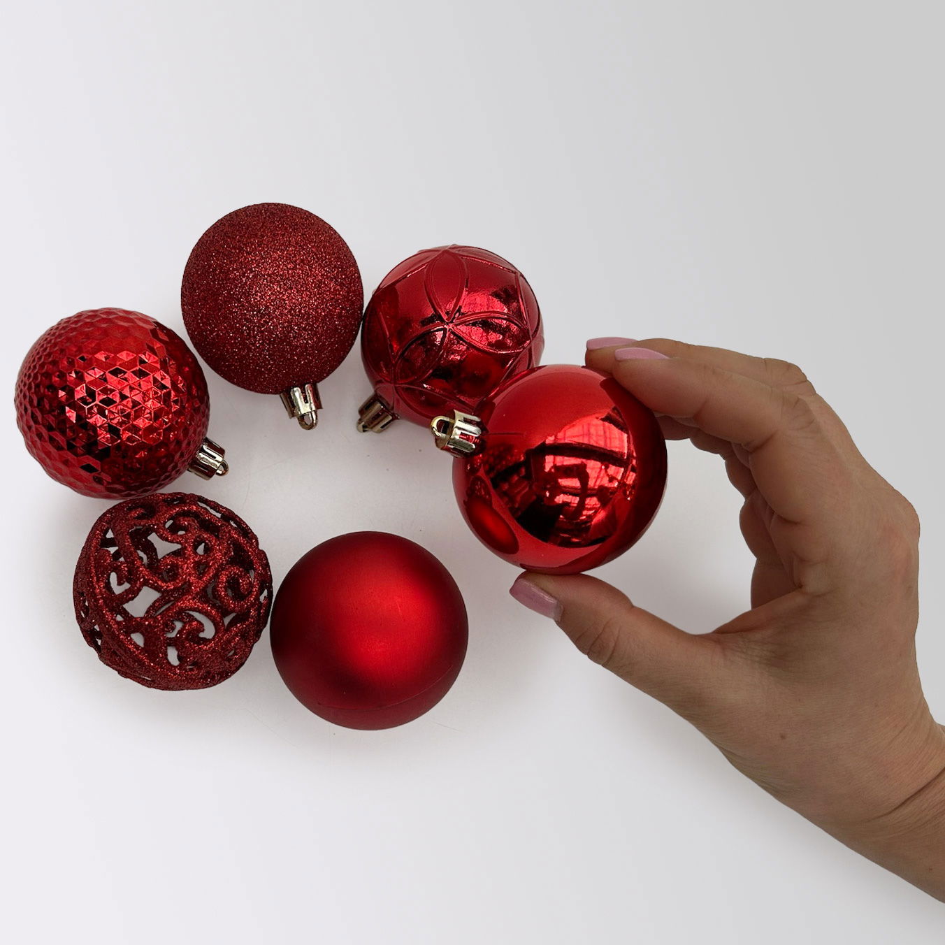 Kugelmix, 37er-Set, weihnachtsrot, ca. Ø 6 cm Kugelmix, 37er-Set, weihnachtsrot, ca. Ø 6 cm