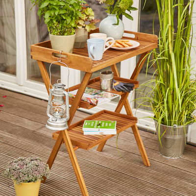 Tablett 'Caruna', Siena Garden, 3-teilig, Akazienholz, 91 x 70 x 45 cm Tablett 'Caruna', Siena Garden, 3-teilig, Akazienholz, 91 x 70 x 45 cm