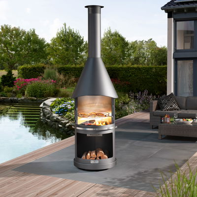 Buschbeck Edelstahlkamin 'Sidney', dunkelgrau, Höhe ca. 250 cm Buschbeck Edelstahlkamin 'Sidney', dunkelgrau, Höhe ca. 250 cm