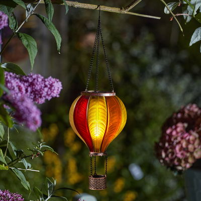 Smartsolar Leuchte 'Heißluftballon Flammeneffekt', Ø 13,7 x H 45 cm