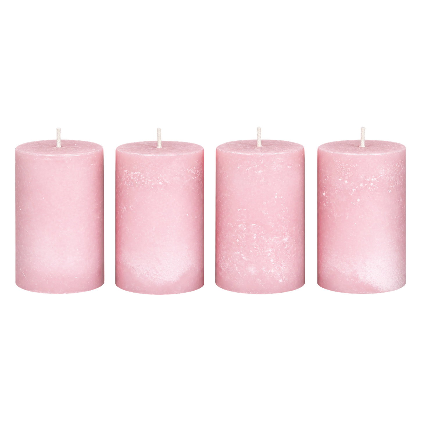 Safe Candle Trendkerzen, antikrosa, 4 Kerzen je Ø 6 x H 9 cm