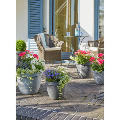 Scheurich Pflanzgefäß 'Country Star', Granite Grey, ca. Ø 24 x H 19 cm Scheurich Pflanzgefäß 'Country Star', Granite Grey, ca. Ø 24 x H 19 cm