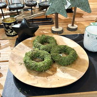 Asiamoos-Kranz, grün, Ø ca. 10 cm, 10 Stück