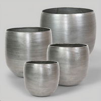 Kölle Pflanzgefäß 'Rowen', silber, 4-teiliges Set