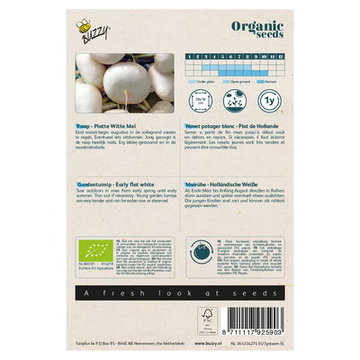 Gemüsesamen, Mairübe 'Holländische Weiße', weiß, 3 g Gemüsesamen, Mairübe 'Holländische Weiße', weiß, 3 g