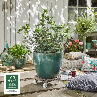 Multi Roller WPC, Tragkraft 150 kg, taupe, ca. 11 x 39 x 39 cm Multi Roller WPC, Tragkraft 150 kg, taupe, ca. 11 x 39 x 39 cm