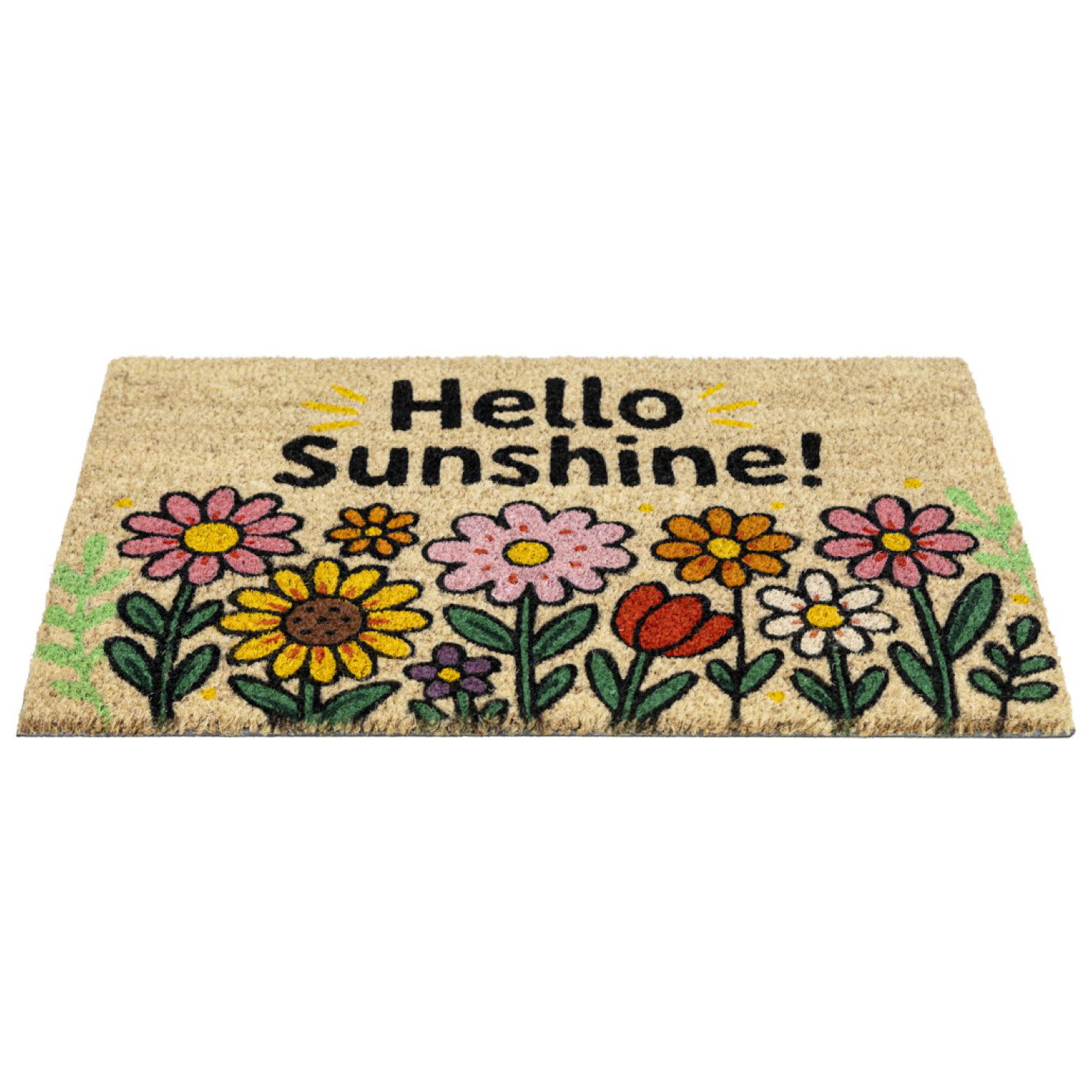 Kokosmatte 'Hello Sunshine', ca. 40 x 60 cm