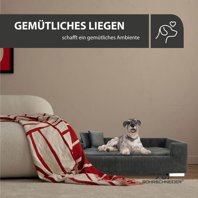 Rohrschneider Tierbett 'Hudson', dunkelgrau, ca. 57 x 90 cm Rohrschneider Tierbett 'Hudson', dunkelgrau, ca. 57 x 90 cm