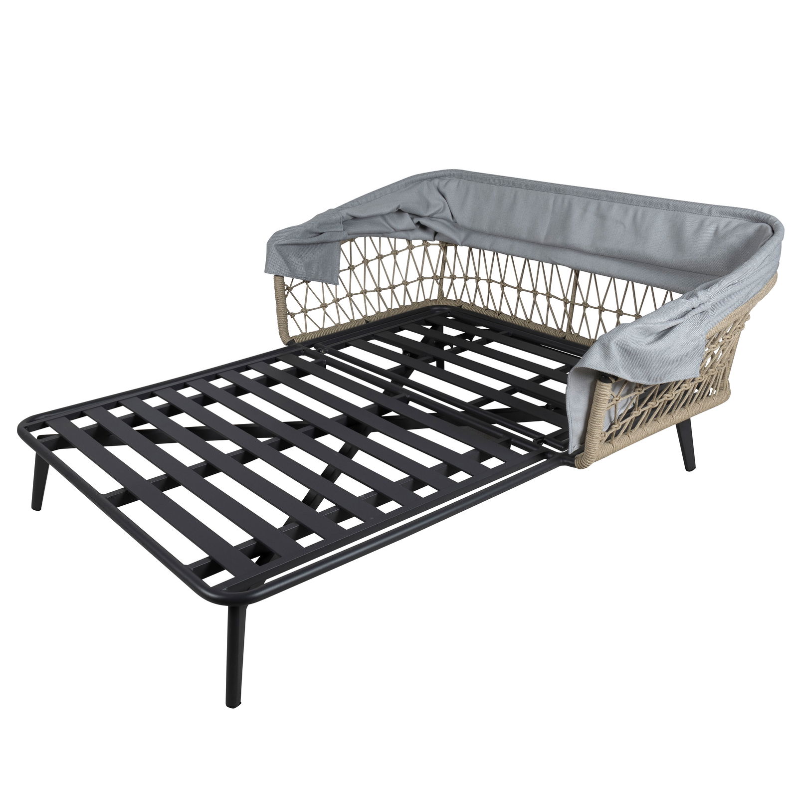 Kölle Sonnenliege 'Sunny' inkl. Auflage & Dach, anthrazit