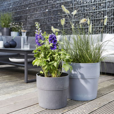 Scheurich Pflanzgefäß 'Groove+', concrete, ca. Ø 39 x H 35 cm Scheurich Pflanzgefäß 'Groove+', concrete, ca. Ø 39 x H 35 cm