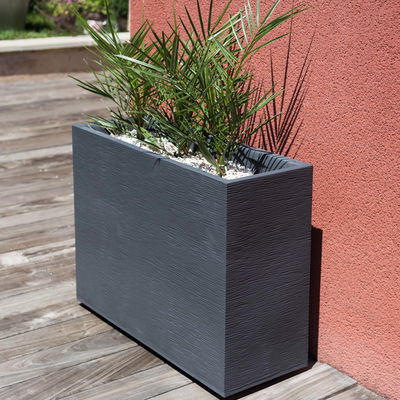 Eda Pflanzkasten 'Graphit Crunch High', anthrazit, ca. 78,5 x 29,5 x H 60 cm