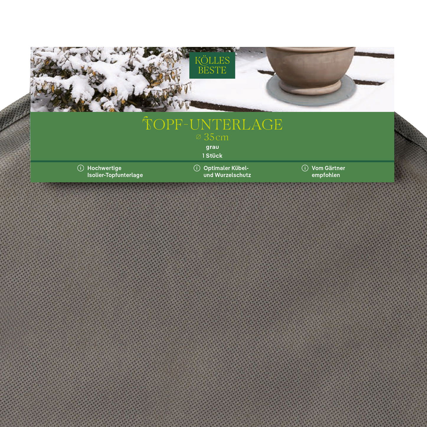 Kölles Beste Topfunterlage, grau, ca. Ø 35 cm Kölles Beste Topfunterlage, grau, ca. Ø 35 cm