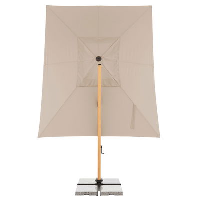 Doppler Pendelschirm 'Alu-Wood XL LED Ultra', natur, ca. 400 x 300 cm