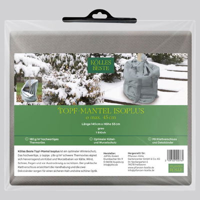 Kölles Beste Topf-Mantel Isoplus, grau, L145 x H55 cm