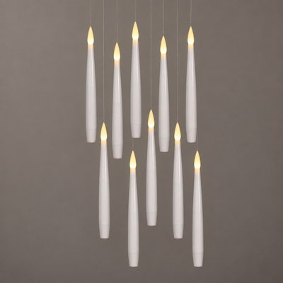 Schwebende LED Kerzen, weiß, 10 Kerzen inkl. Zauberstab Schwebende LED Kerzen, weiß, 10 Kerzen inkl. Zauberstab