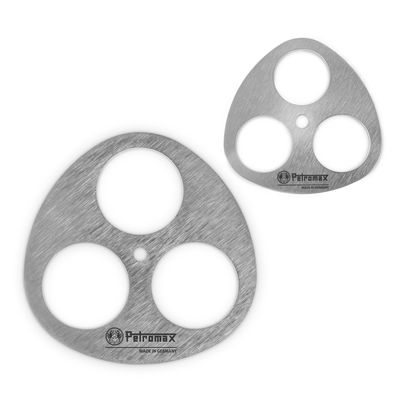 Dreibein-Ring, grau, Edelstahl, B 10,5 x T 9,7 x H 0,3 cm Dreibein-Ring, grau, Edelstahl, B 10,5 x T 9,7 x H 0,3 cm