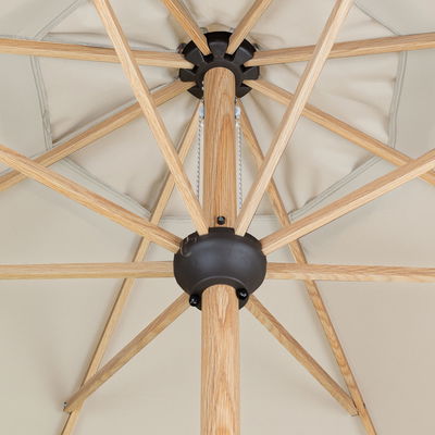 Doppler Kurbelschirm 'Alu-Wood Ultra', natur, Ø ca. 350 cm Doppler Kurbelschirm 'Alu-Wood Ultra', natur, Ø ca. 350 cm