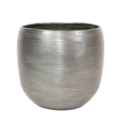 Kölle Pflanzgefäß 'Rowen', silber, ca. Ø 24 x 22 cm