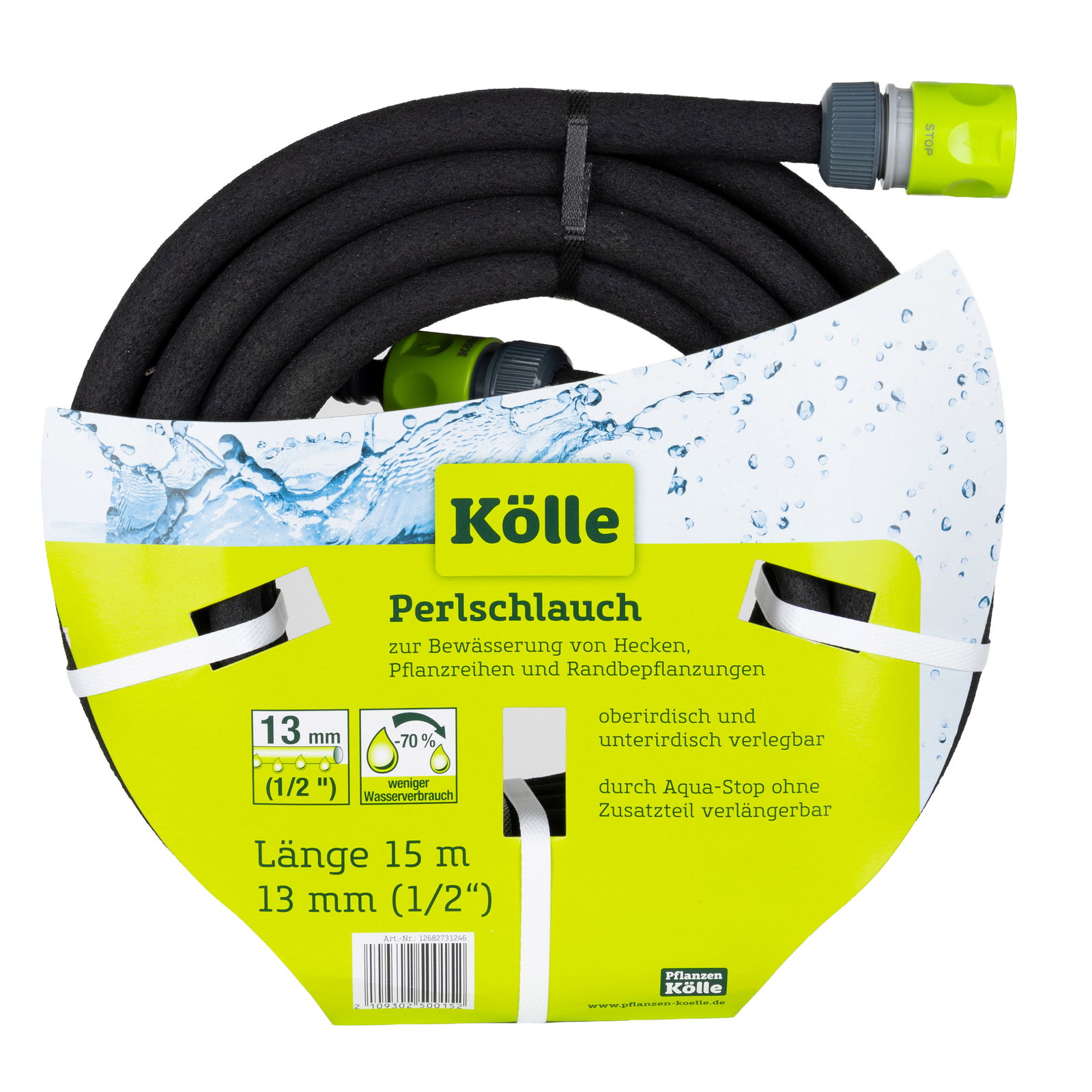 Kölle Perlschlauch schwarz, Ø 13 mm, 15 m lang