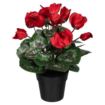 Künstliches Alpenveilchen, rubinrot, Höhe ca. 30 cm