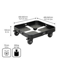 Wagner Multi-Roller 'Suncity GH081', schwarz, ca. 40-54 x 40-54 cm