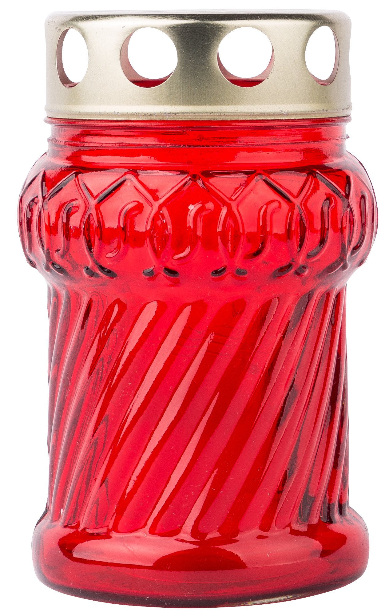 Glasgrablicht GL19 rot mit Paraffinkerze
