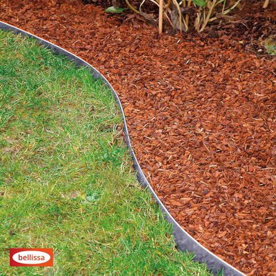 Rasenkante, silber, Stahl, 118 x 12,5 cm Rasenkante, silber, Stahl, 118 x 12,5 cm