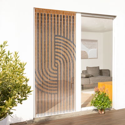 Conacord Dekovorhang 'Japandi', beige/schwarz, ca. 200 x 90 cm Conacord Dekovorhang 'Japandi', beige/schwarz, ca. 200 x 90 cm