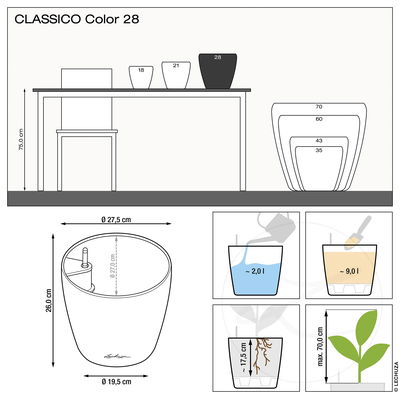 Lechuza 'Classico Color 28', sandbraun, ca. Ø 27,5 x H 26 cm Lechuza 'Classico Color 28', sandbraun, ca. Ø 27,5 x H 26 cm