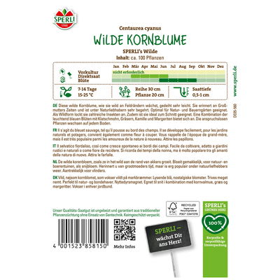 Saatgut 'Wilde Kornblume', SPERLI's Wilde Saatgut 'Wilde Kornblume', SPERLI's Wilde