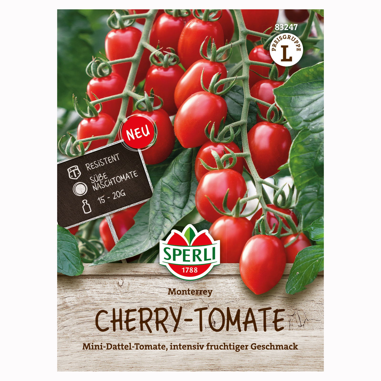 Gemüsesamen, Cherrytomate 'Monterrey', rot