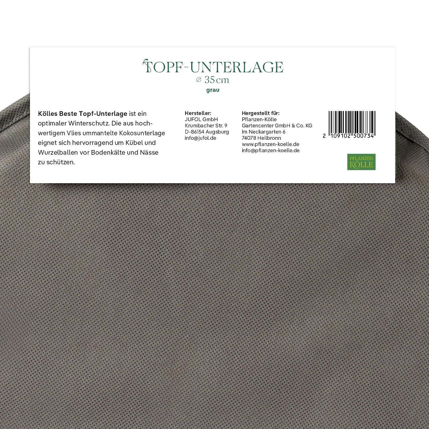 Kölles Beste Topfunterlage, grau, ca. Ø 35 cm Kölles Beste Topfunterlage, grau, ca. Ø 35 cm