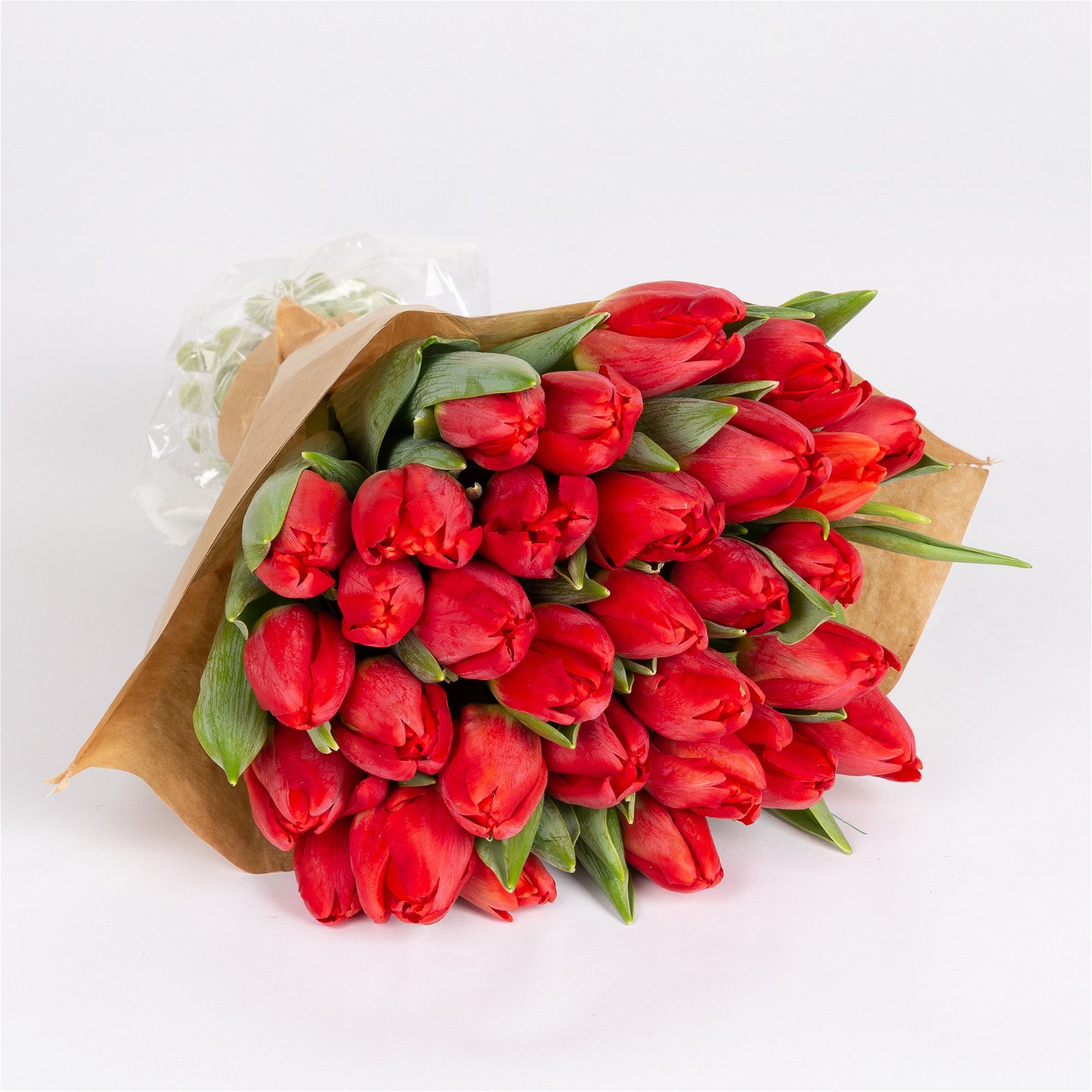 Blumenbund mit Tulpen, 50er-Bund, rot, inkl. gratis Grußkarte