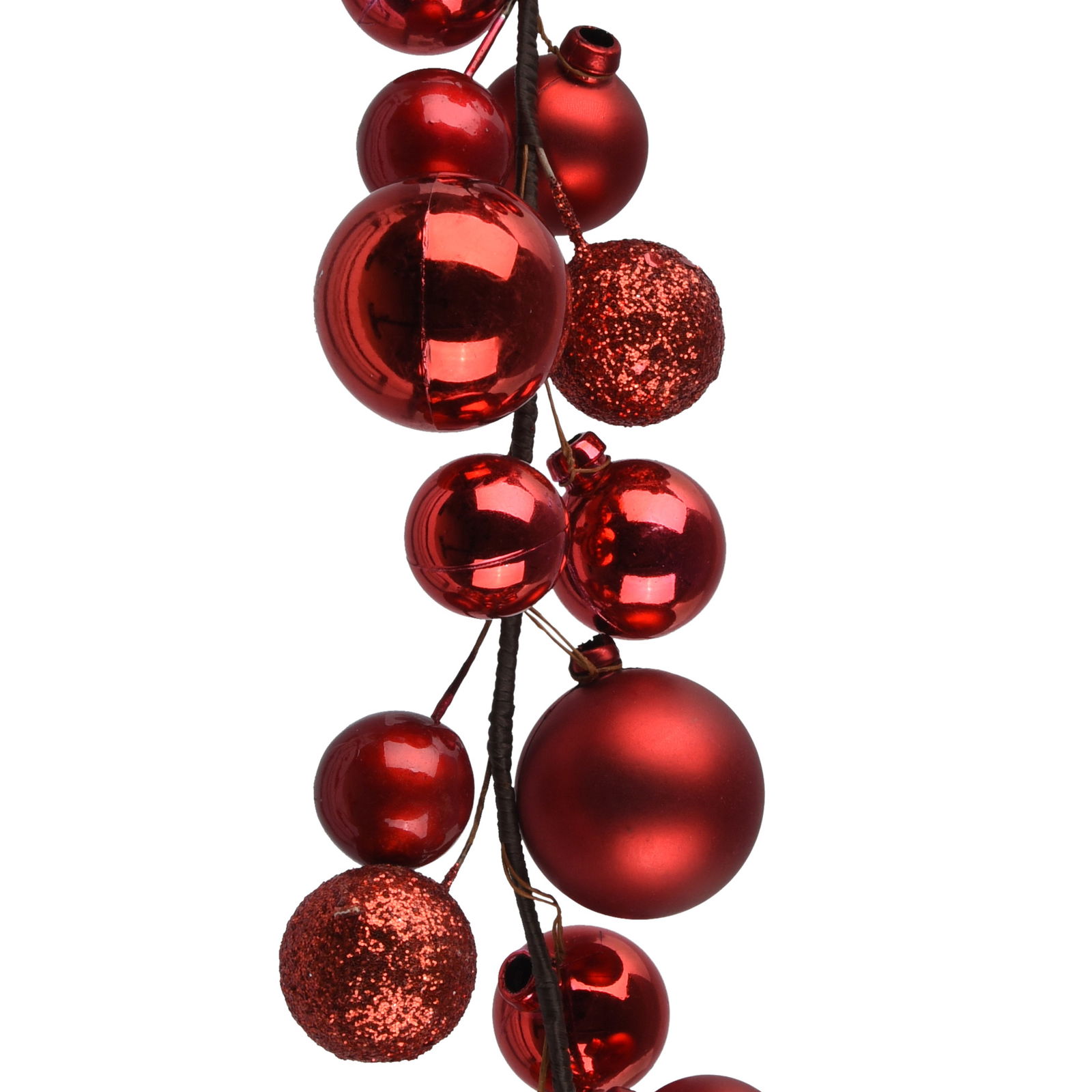 Kugelgirlande, rot, Länge ca. 180 cm