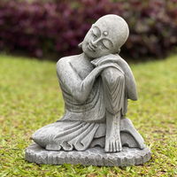 Buddha entspannt, Steinguss, ca. 24 x 21 x 13 cm