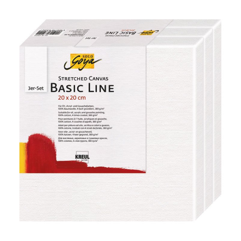Keilrahmen Basic Line 20x20cm 3er Packung