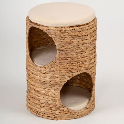 Silvio Design Katzentonne, Wasserhyazinthe natur-wollweiß