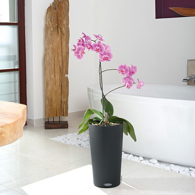 Lechuza 'Cilindro Color 32', schiefergrau, ca. Ø 32 x H 56 cm