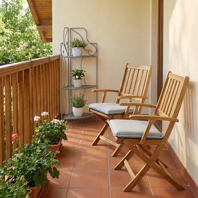 Klappsessel 'Nancy', FSC-zertifiziertes Akazienholz, 90 x 54,5 x 59,5 cm