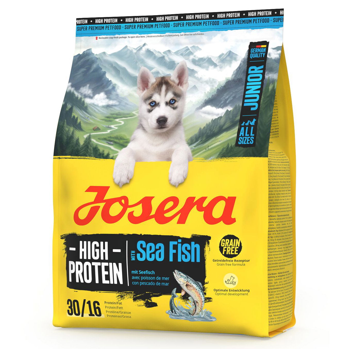 Josera Hundefutter High Protein Junior mit Seefisch, 900g