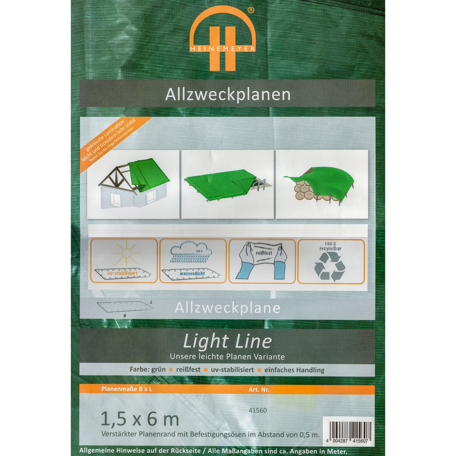 Allzweckplane Light Line grün