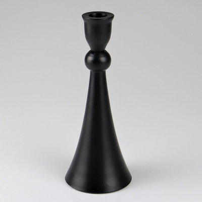 Kerzenständer, schwarz, Alu, Höhe ca. 15 x Ø 5 cm Kerzenständer, schwarz, Alu, Höhe ca. 15 x Ø 5 cm