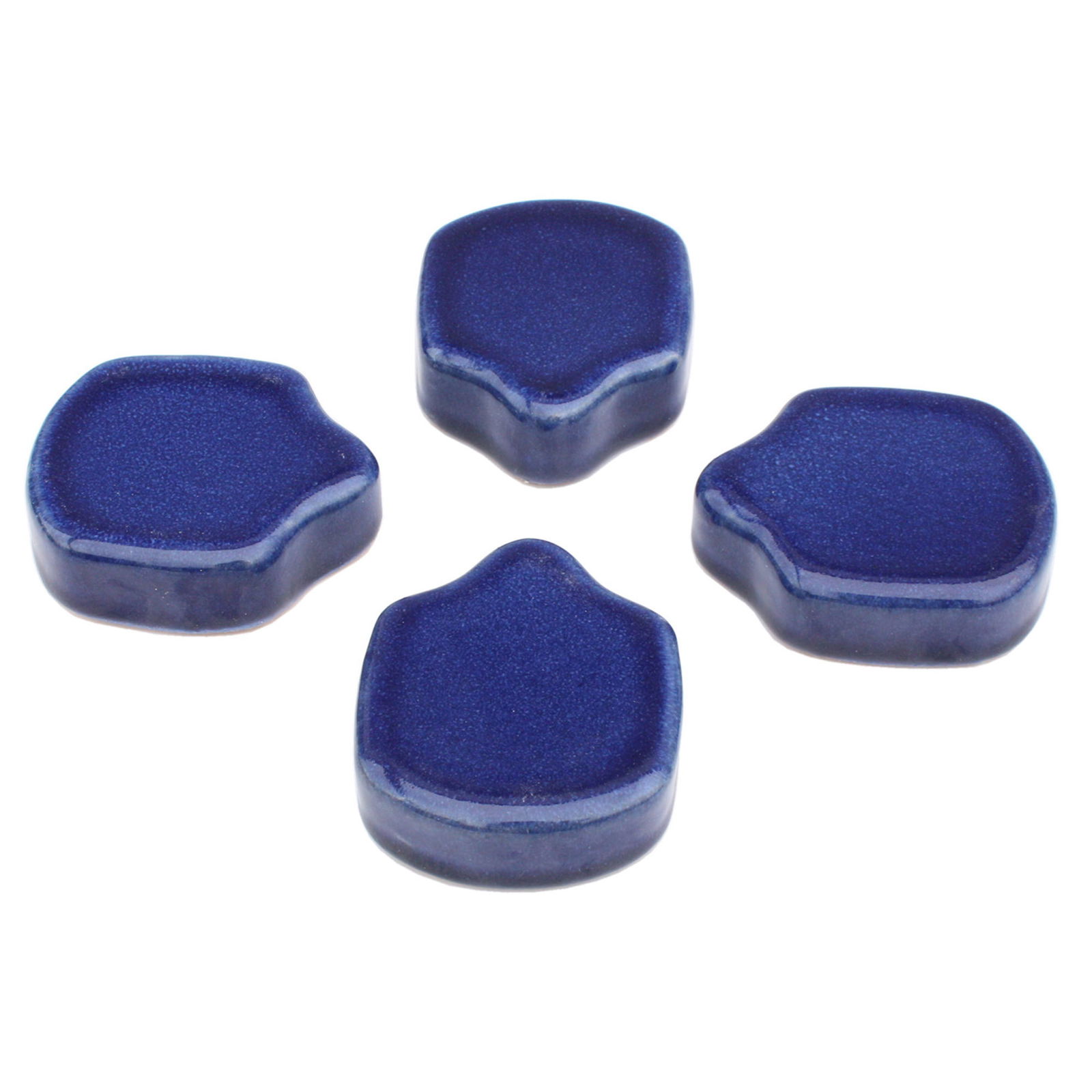 Blumentopf-Füßchen, 4er-Pack, blau, Keramik, 5 x 5 x 1 cm
