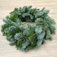 Adventskranz, Mixgrün, halbrund gebunden, ca. 30 cm Ø Adventskranz, Mixgrün, halbrund gebunden, ca. 30 cm Ø