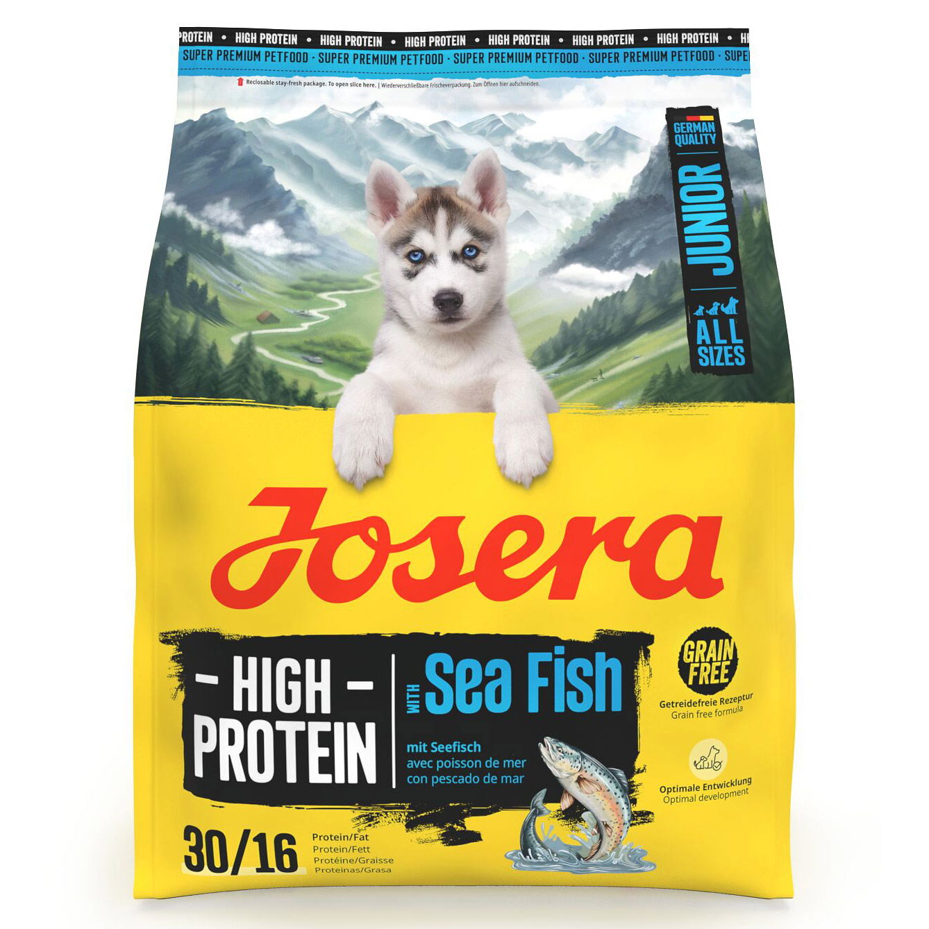 Josera Hundefutter High Protein Junior mit Seefisch, 900g
