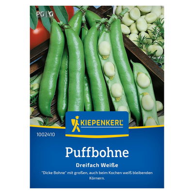 Saatgut, Puffbohne 'Dreifach Weiße' Saatgut, Puffbohne 'Dreifach Weiße'