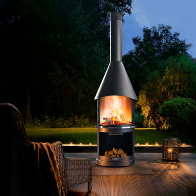 Buschbeck Edelstahlkamin 'Sidney', dunkelgrau, Höhe ca. 250 cm Buschbeck Edelstahlkamin 'Sidney', dunkelgrau, Höhe ca. 250 cm