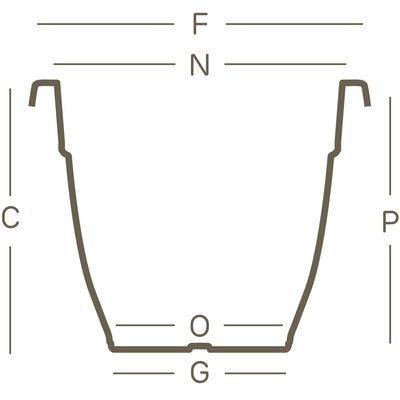Euro 3 Plast Pflanzkübel 'Linteo', terra, ca. Ø 50 x H 39 cm