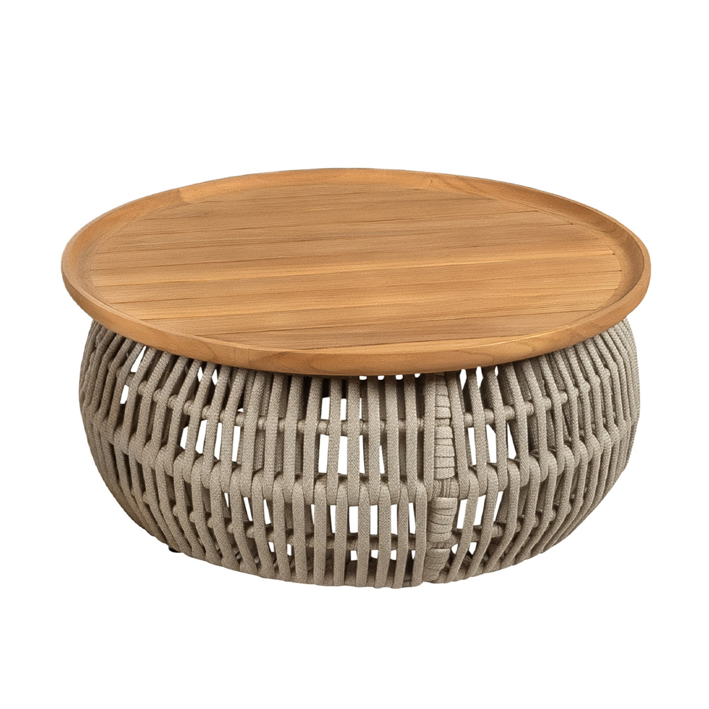 Kölle Loungetisch 'Cafune', grau/beige, ca. Ø 80 x H 36 cm Kölle Loungetisch 'Cafune', grau/beige, ca. Ø 80 x H 36 cm