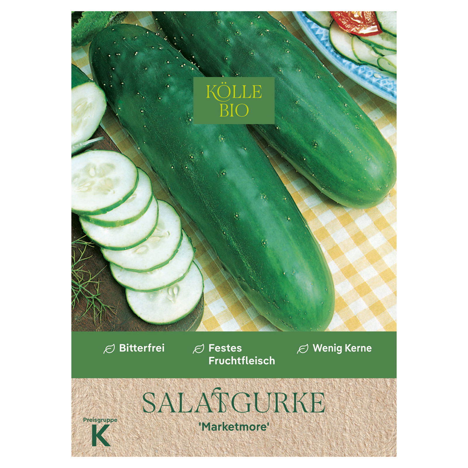 Kölle Bio Saatgut Salatgurke 'Marketmore', grün